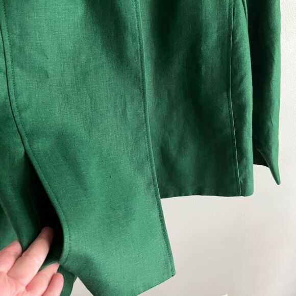 NWT Talbots Irish linen green sheath dress with matching jacket set career chic - Picture 9 of 13